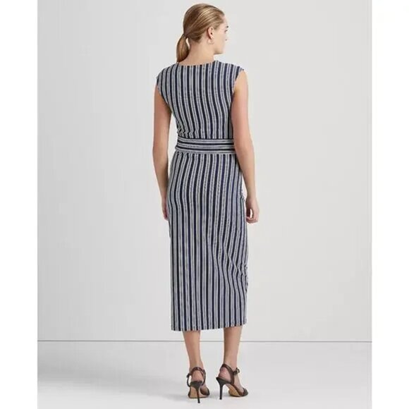 Ladies Ralph Lauren Size 10 Stripe Dress - Picture 9 of 10